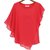 YAS D Georgette Plain Red colored party wear top