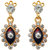 The99Jewel Red Meenakari Austrian Stone Gold Plated Dangler Earrings - PAA0410