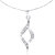 Jewelmaze Silver Plated White Alloy Pendant With Chain Only for Women