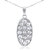 Jewelmaze White Austrian Diamond Casual Silver Plated Contemporary Pendant With Chain Only