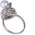 Diva Walk silver stone studded ring-00167