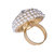 Diva Walk gold stone studded ring-00168