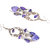 Diva Walk silver dangler earrings with blue beads-00036