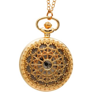 Bromstad Vintage IPG (Gold) Plating Metal Pocket Watch Chain 1004GW1 Singapore Movt. Sony Battery 2 YearLife+Box