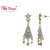 Brass AD Stone Gold Rhodium Plated Jhumki Earrings For Women And Girls By My Design