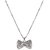 The99Jewel Silver Plated Bow Shape Chain Pendant - AAB0392