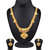 Spargz Gold Plated Gold Alloy & Gold Necklace Set For Women