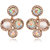 Spargz CZ Diamond Gold Plating Round Shape Small Dangle Earrings For Women AIER 623