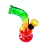 Moksha Bongs Presents 6 Inch Tall Bend Glass Water pipe Bong, Portable Hookah, smoking Pipe