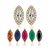 Spargz Multicolor 5 In 1 Interchangeable Gold Plated CZ Stone Stud Earring For Women AIER 639
