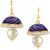 Spargz Blue Gold Plating Meenakari Cocktail Jhumki Earrings for Women AIER 643
