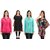Timbre Women Stylish Georgette Tops N Kaftan Combo Pack Of 4