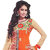 Trendz Apparels Orange 60 gm Georgette Straight Fit Salwar Suit