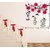 Wallstick ' Black Branch with Flowers and Birds and Cages ' Wall Sticker (Vinyl, 95 cm x 95 cm, Black)