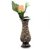 Antique Golden Meenakari Work Flower Vase Handicraft Gift Item 6''