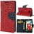 MERCURY Wallet Flip case Cover for Sony Xperia C4 (RED)