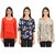 Women Stylish Designer Georgette ( With Inner Lining ) And Crepe Tops Pack Of 3