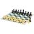 Playking 17'' x 17'' Tournament Vinyl Foldable Chess Set With Plastic Staunton Pieces and Bag, Green
