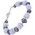 Pearlz Ocean Lacerated Blue Lace Agate Gemstone Beads  Dyed Freshwater Pearl 7.5 Inches Bracelet