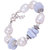 Pearlz Ocean Majestic Beauty White Freshwater Pearl  Blue Lace Agate Gemstone Beads 7.5 Inches Bracelet