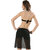 Chic And Modish Jet Black Ruffled Halter Stylish 3-Piece Bikini Set With Incredible Wrap