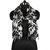 Uso Uno Black-White Printed Viscose Women'S Scarf, Stole, Dupatta