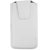 Emartbuy Sleek Range White PU Leather Slide in Pouch Case Cover Sleeve Holder ( Size LM2 ) With Pull Tab Mechanism Suitable For Microsoft Lumia 540 Dual Sim