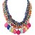 Jewel Touch Bohemian Multilayer Hand Woven Bib Drop Alloy, Fabric, Resin Necklace