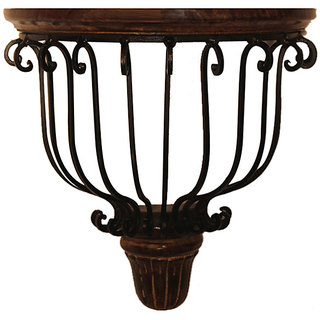 Beautiful Fancy Wood Wrought Iron Wall Bracket Holder Decorative Home Decor Gift