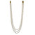 VISHAKA PEARLS  JEWELLERS 3 layer white pearl necklace set(VJWL04)