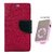 MERCURY Wallet Flip case Cover for  Sony Xperia Z3 + / Z4 (PINK) With Mini MP3 Player