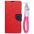 MERCURY Wallet Flip case Cover for Apple iPhone 7 (RED) With power bank usb cable