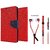 MERCURY Wallet Flip case Cover for  Micromax Yu Yureka/Yureka PLUS AQ5510 (RED) With Zipper Earphone