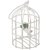 Gomati Ethnic Decorative Silver Polished Green Parrot n Cage