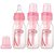 Dr. Brown's Baby Bottle, 4 Ounce, 3-Count - Pink
