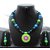 Floro Lime Green and Bright Blue Terracotta Pendant Necklace set