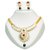 Anjali Gold Plated Diamond Meenakari Choker Necklace Set with Earrings 263-02