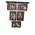 Rangifer Decor Black Wood Matte Finish 5-in-1 Wall Photo Frame Collage