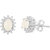 Beautiful 925 Sterling Silver Opal  Topaz studded Girls Earrings