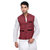 CALIBRO Men's Cotton Maroon Nehru Jacket