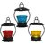 Multicolor Votive Tea Light Candle Holder for Home Decor - (Set of 5) 5 Free Tea Lights
