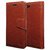 Ceego Luxuria Wallet Flip Cover for Lenovo Z2 Plus - Ultra Compact with Credit Card Slots  Wallet (Walnut Brown)