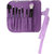 Magideal 7Pcs Soft Cosmetic Makeup Blush Eyeshadow Brush Set + Pouch Bag Case Purple
