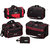 Amiraj Black & Red Polyester Duffel Bag Combo Of 5