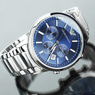 Blue Dial Chronograph Watch 