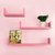 DecorNation Pink Floating Wall Shelf - Set of 3 'U' Shape Shelves Wall Unit