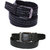 Calibro Men\'S Black Fux Leather Belt Combo Pack Of 2  CMFLB-1019