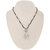 Jazz Jewellery American Diamond Studded Pendent Two Tone Chain Necklace For Women and Girls