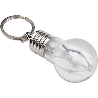 Bulb Shaped Key chain with 4 Color Change Led Flash Light