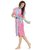 Be You Fashion Double Shaded Pink-Blue Cotton Bathrobe